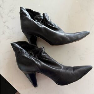 Derek Lam Black Leather Ankle Boots, Size 9